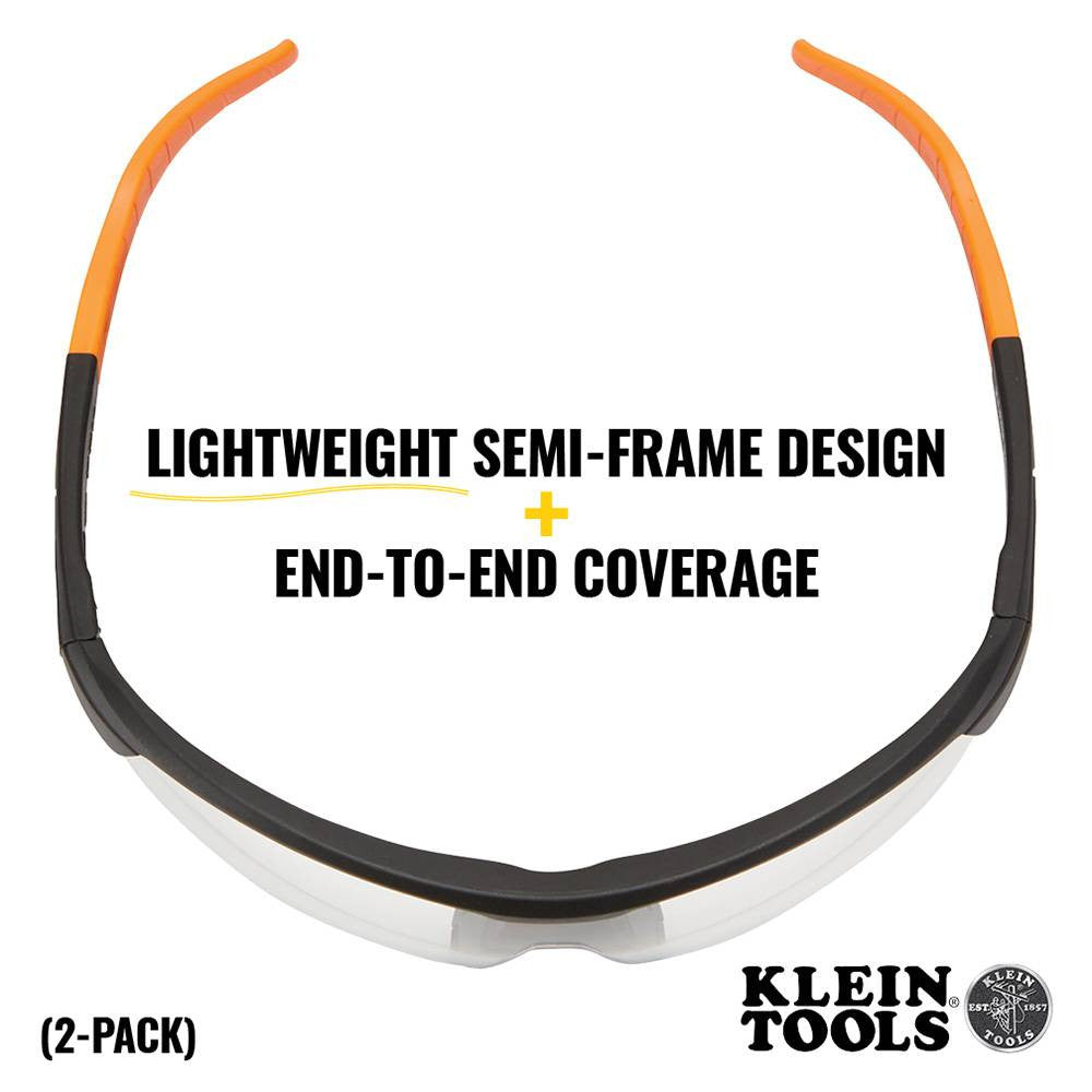 Klein Tools 60171 Clear Lens Standard Safety Glasses - 2pk