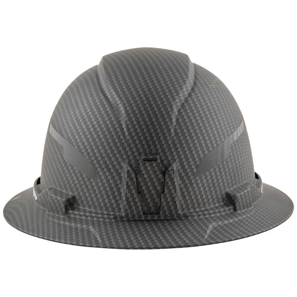 Klein Tools 60345 Black Premium KARBN Pattern Non-Vented Full Brim Hard Hat