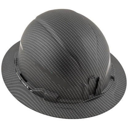 Klein Tools 60345 Black Premium KARBN Pattern Non-Vented Full Brim Hard Hat