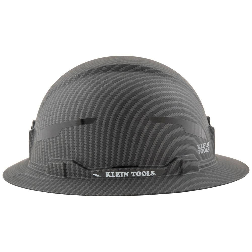 Klein Tools 60345 Black Premium KARBN Pattern Non-Vented Full Brim Hard Hat