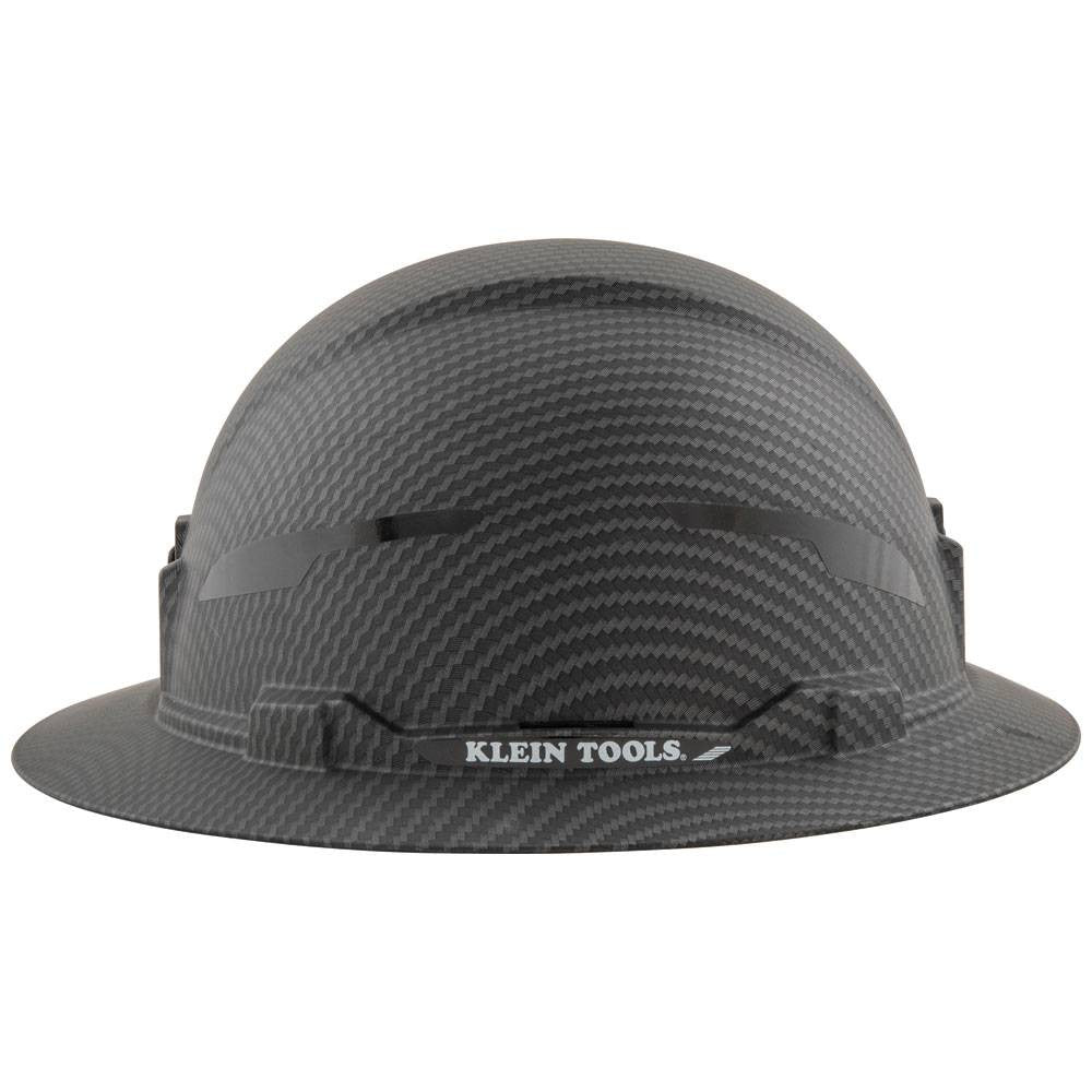 Klein Tools 60345 Black Premium KARBN Pattern Non-Vented Full Brim Hard Hat