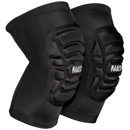 Klein Tools 60592 Lightweight Knee Pad Sleeves - L/XL showing features of the knee pads