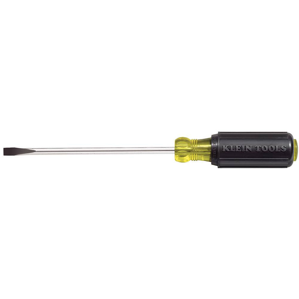 Klein Tools 605-4 1/4-inch x 4-inch Cabinet Tip Round Shank Slotted Screwdriver