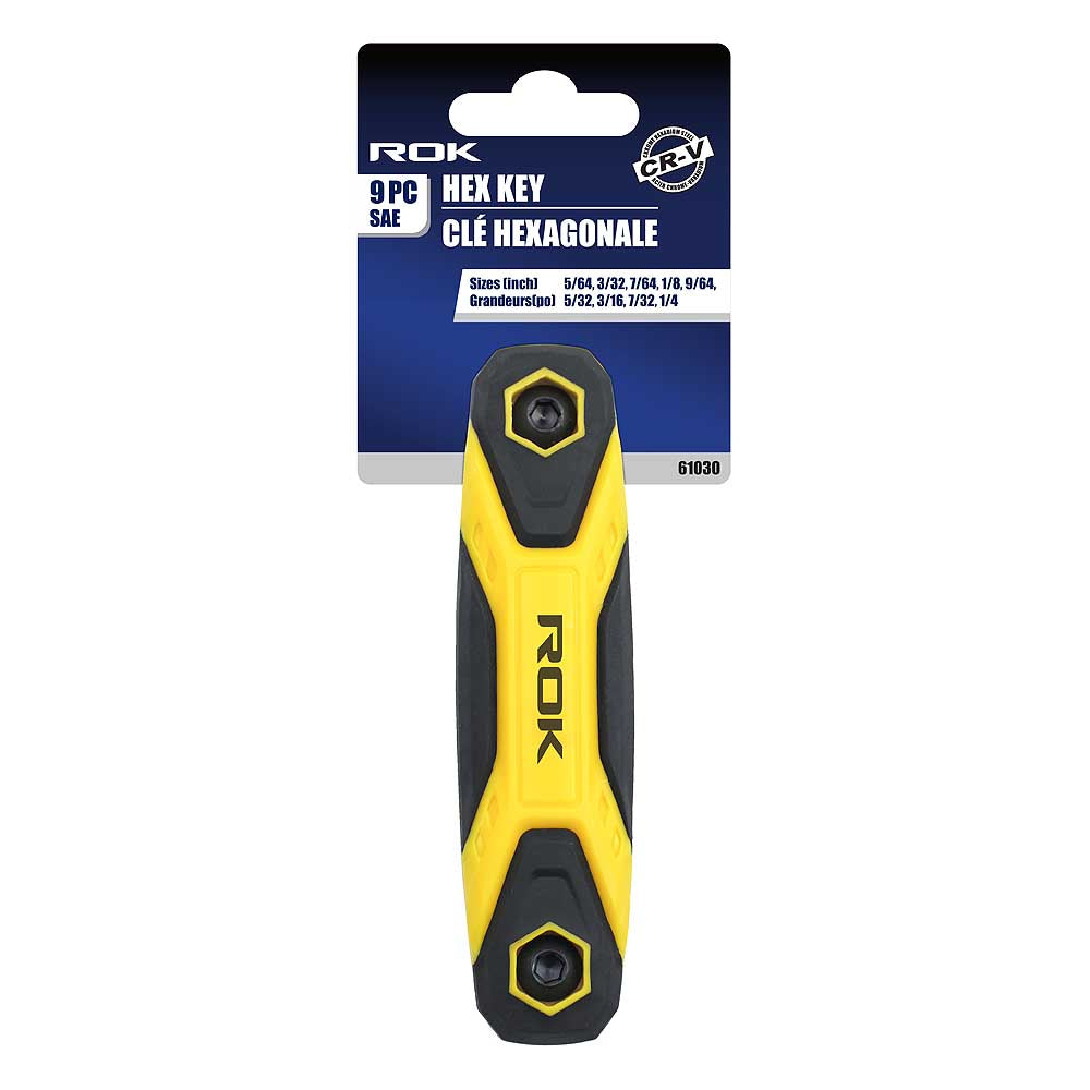 ROK 9pc Folding SAE Hex Key Set