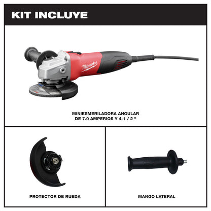 Milwaukee 6130-33 4-1/2 Inch Small Angle Grinder