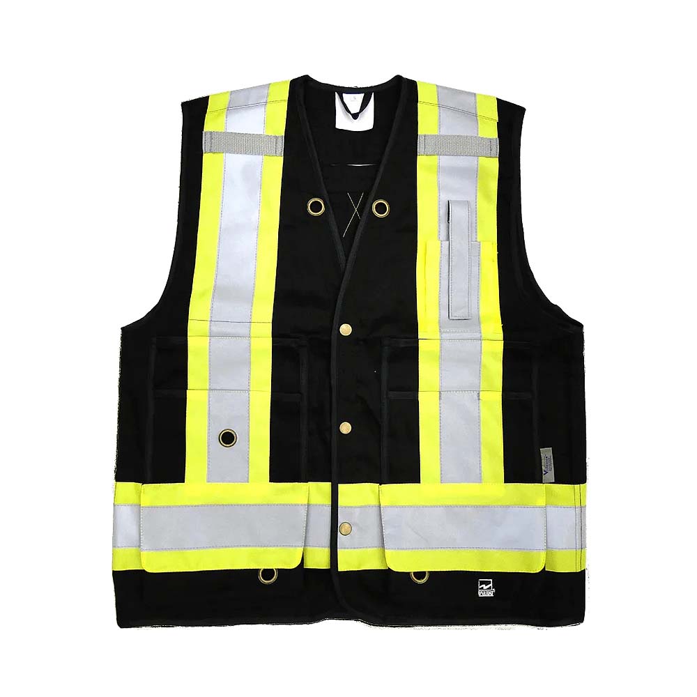 Viking Open Road Hi-Vis Class 2 Black Surveyor Safety Vest - Medium