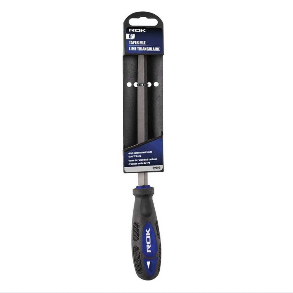 ROK 62020 6in. Tapered File showing in packaging