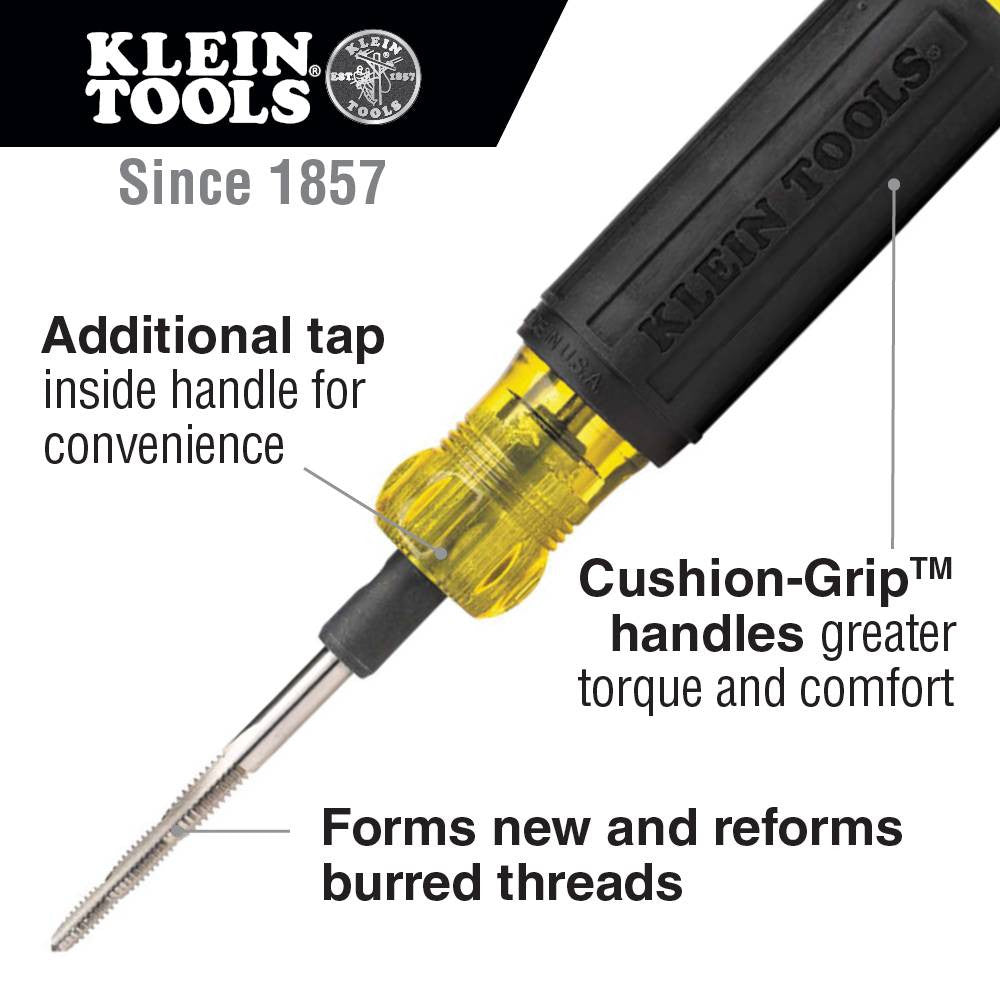 Klein Tools 626 6-in-1 Tapping Tool showing features of the Tapping Tool