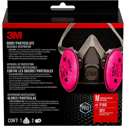 3M 627 Half Facepiece Performance Respirator for Mold & Lead Paint Removal