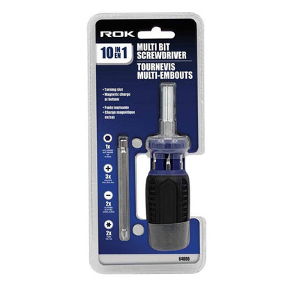 ROK 10-in-1 Multi-Bit Screwdriver