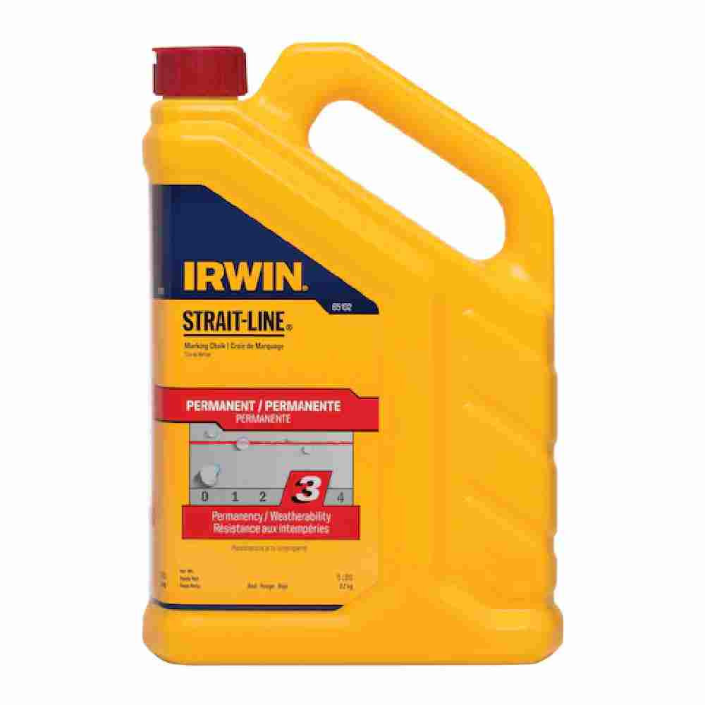 Irwin 65102 Strait-Line 5lb Red Permanent Marking Chalk Refill