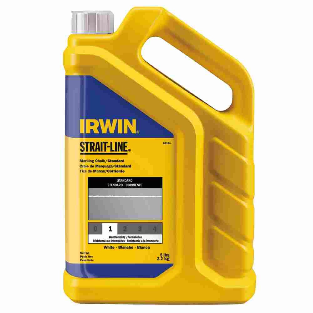 Irwin 65104 Strait-Line 5lb White Standard Marking Chalk Refill