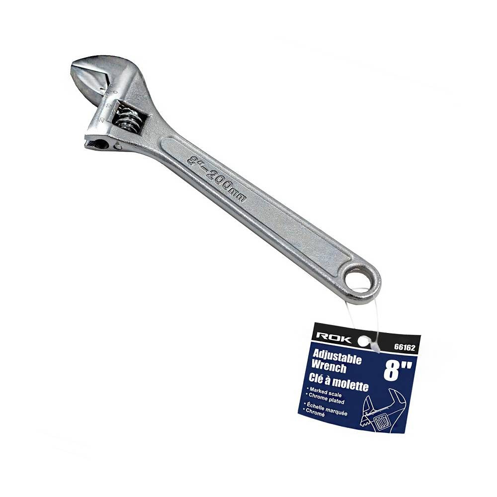 ROK 66162 8 Inch Adjustable Wrench