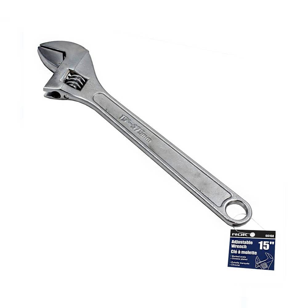 ROK 66168 15 Inch Adjustable Wrench