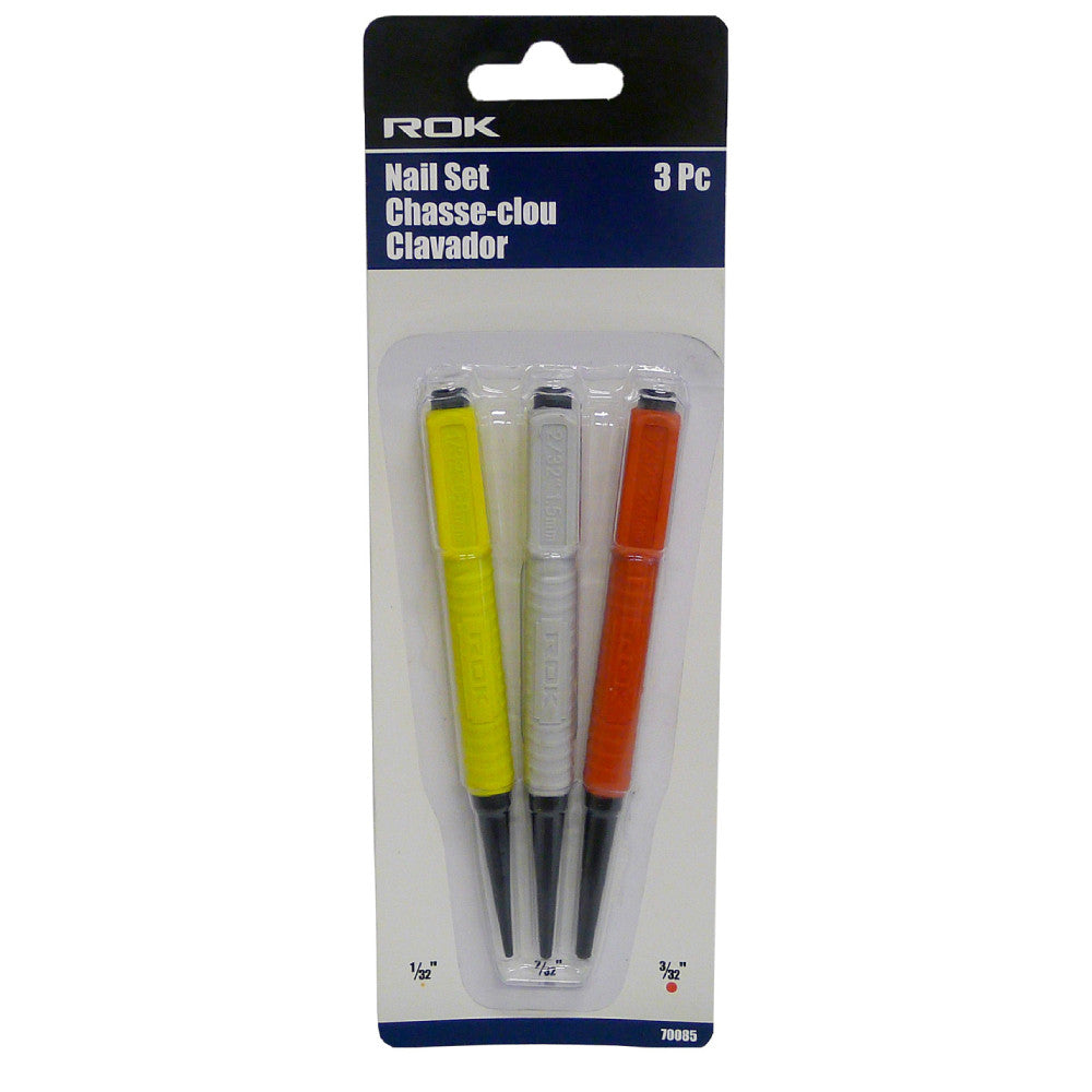 ROK 70085 3pc Nail Punch Set