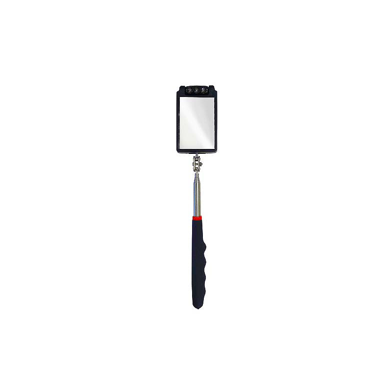 ROK Telescopic LED Lighted Inspection Mirror - Rectangular