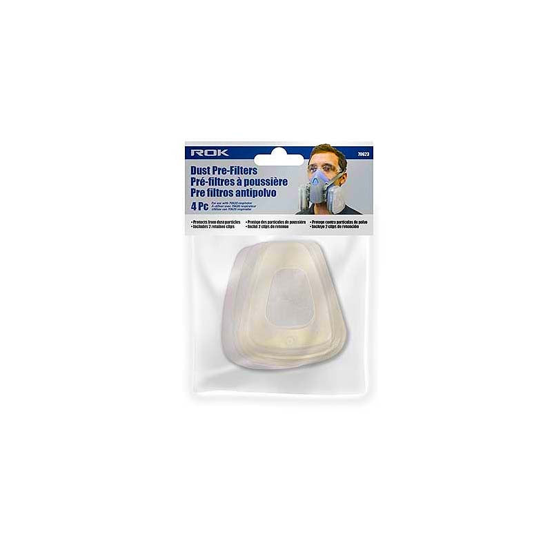 ROK Replacement Dust Pre-Filters for Cartridge Respirator - 2pk