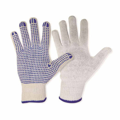 Summit Tools 70048 Cotton Liner Gloves w/ PVC Dots - 12 Pair Pack