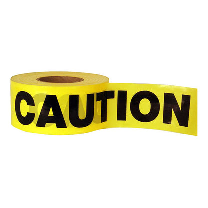 ROK 3in x 300' Caution Barricade Tape - Yellow
