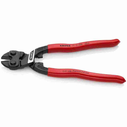 Knipex 7131200SBA 8 inch CoBolt High Leverage Compact Bolt Cutter Notched Blade showing with jaw open