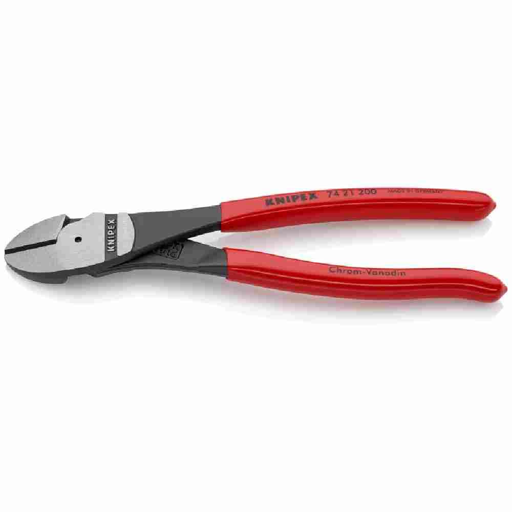 Knipex 7421200SBA 8 inch High Leverage Angled Head Diagonal Cutters