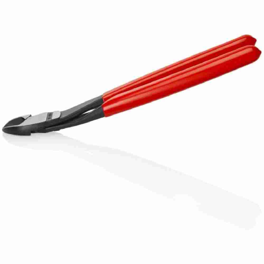 Knipex 7421200SBA 8 inch High Leverage Angled Head Diagonal Cutters Showing angle of head