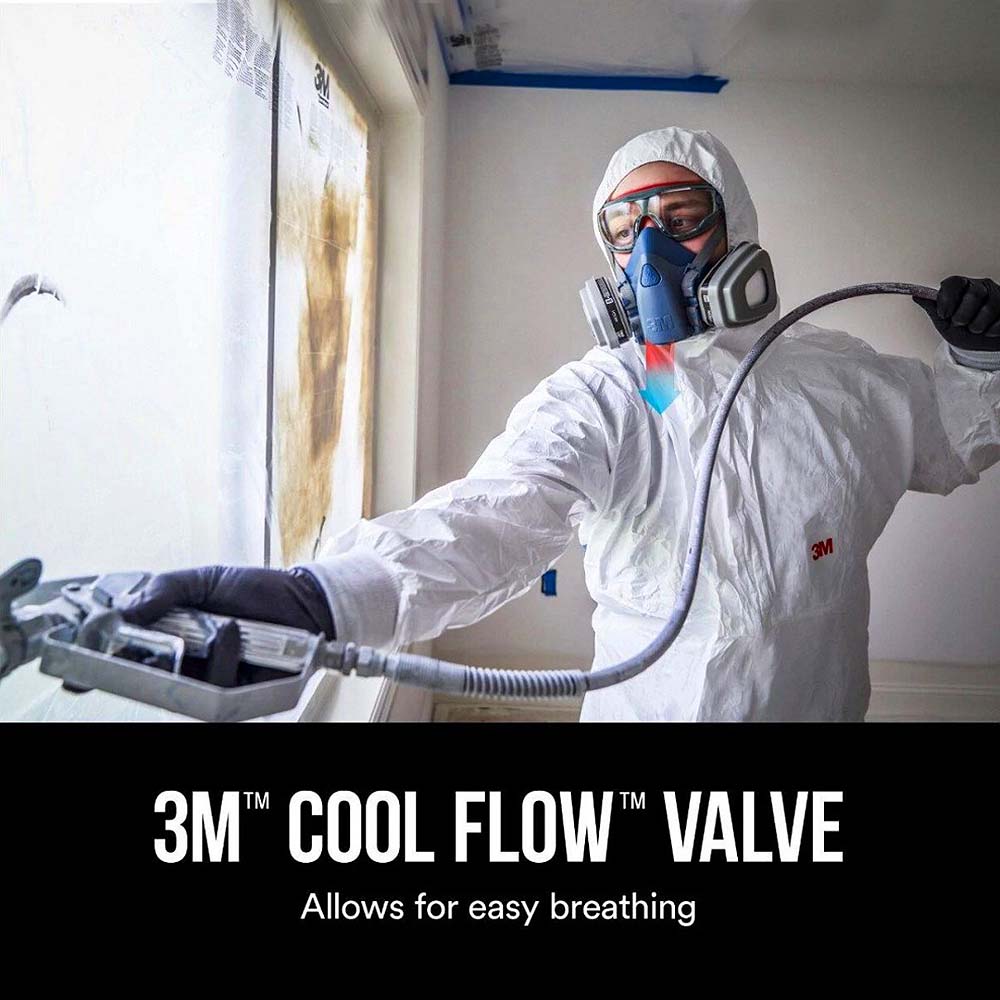 3M P95 Half Facepiece Premium Silicone Spray Paint Respirator Kit - Medium
