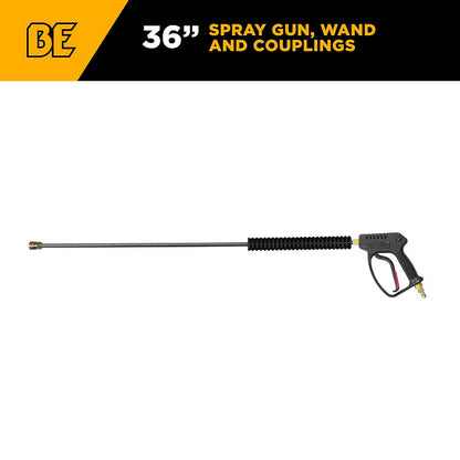 BE 36in Spray Gun and Wand Assembly with Quick-Connect Couplers