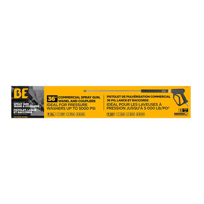 BE 36in Spray Gun and Wand Assembly with Quick-Connect Couplers