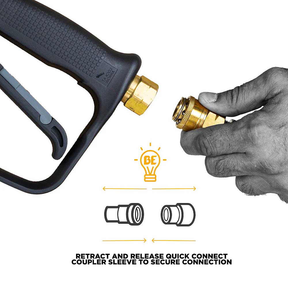 BE 36in Spray Gun and Wand Assembly with Quick-Connect Couplers