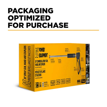 BE 36in Spray Gun and Wand Assembly with Quick-Connect Couplers