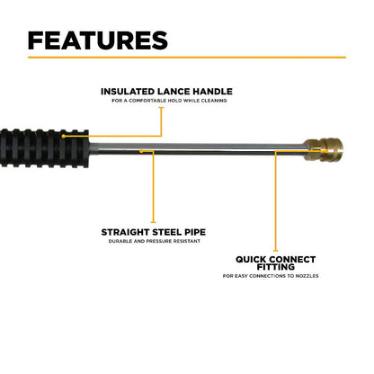 BE 47in Spray Gun and Wand Assembly with Quick-Connect Couplers