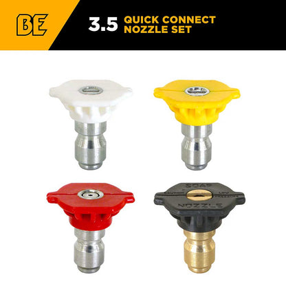 BE 035 Quick Connect Pressure Washer Nozzle Spray Tips Set - 4pk
