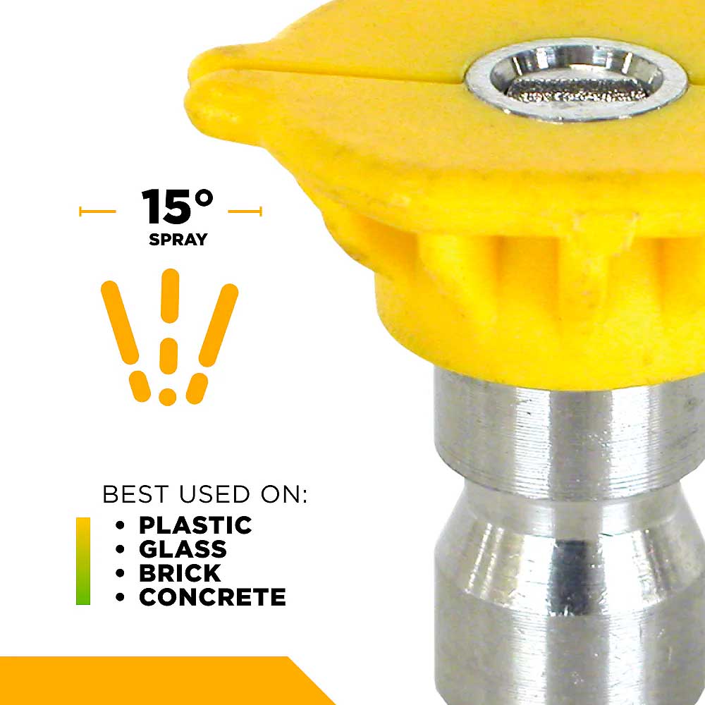 BE 040 Quick Connect Pressure Washer Nozzle Spray Tips Set - 4pk