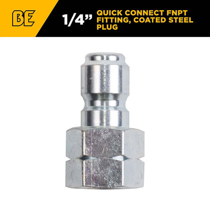 BE 1/4in FNPT Quick Connect Plug