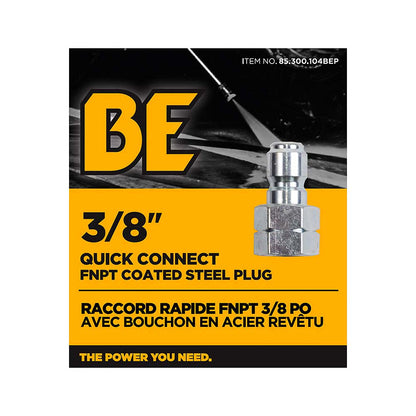 BE 3/8in FNPT Quick Connect Plug