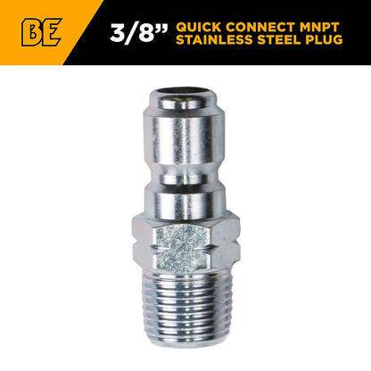 BE 3/8in MNPT Quick Connect Plug