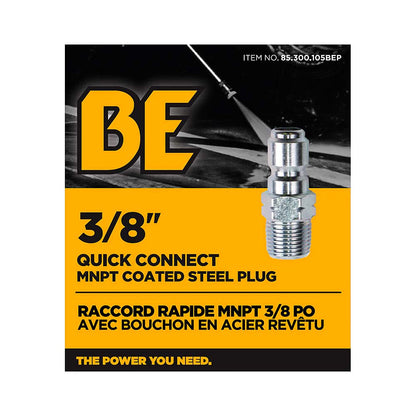 BE 3/8in MNPT Quick Connect Plug