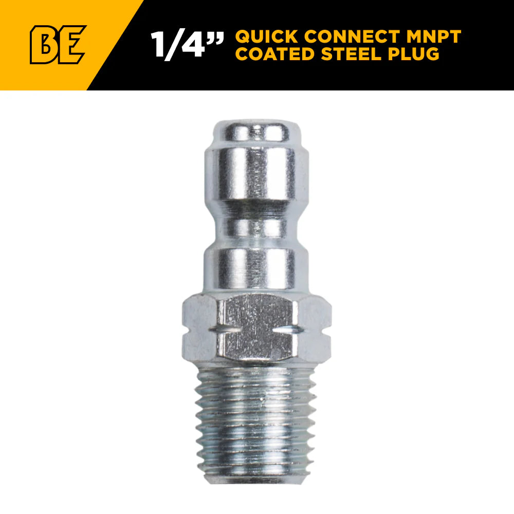 BE 1/4in MNPT Quick Connect Plug