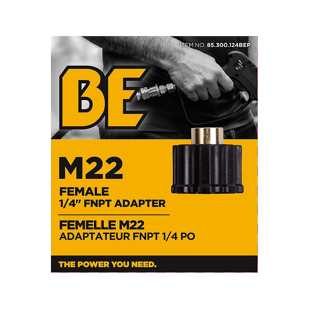 BE M22 Female 1/4in FNPT Fitting