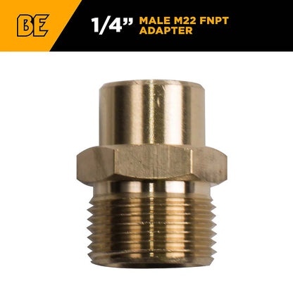 BE M22 Male 1/4in FNPT Fitting