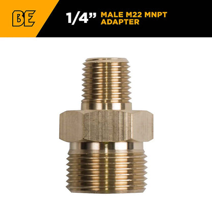 BE M22 Male 1/4in MNPT Fitting