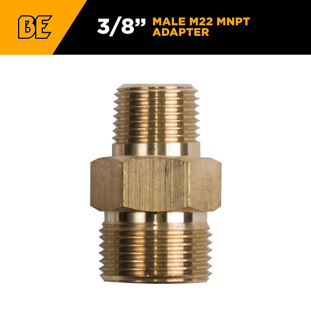 BE M22 Male 3/8in MNPT Fitting
