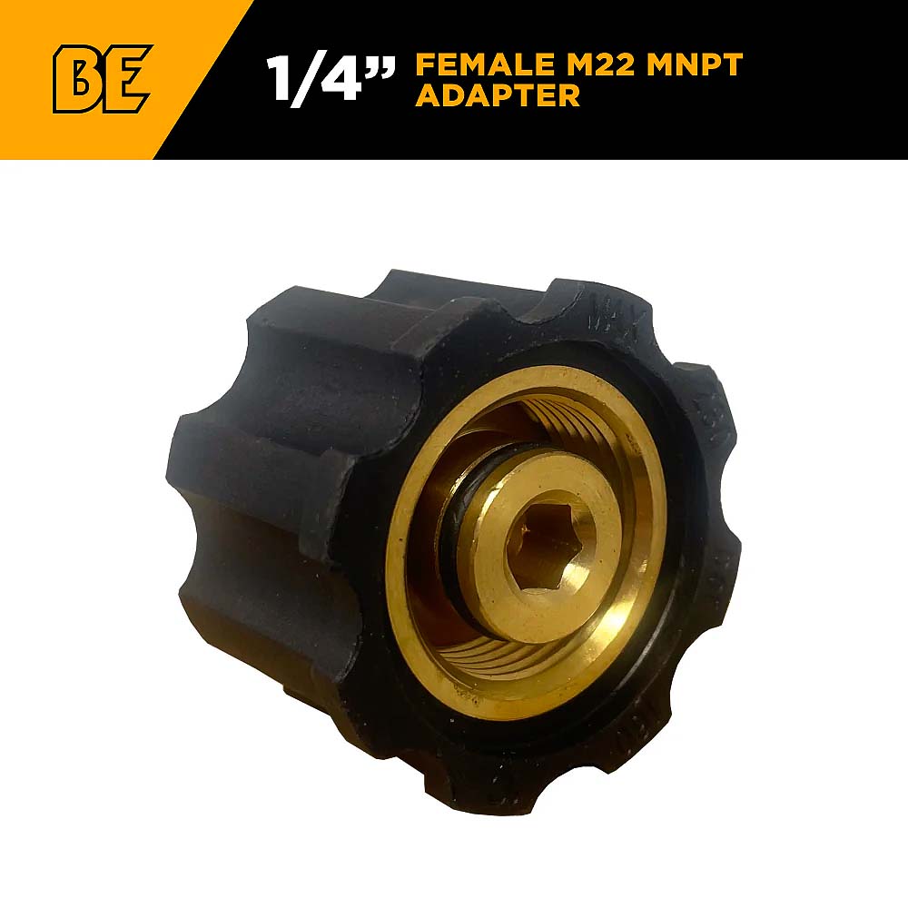 BE M22 Female 1/4in MNPT Fitting