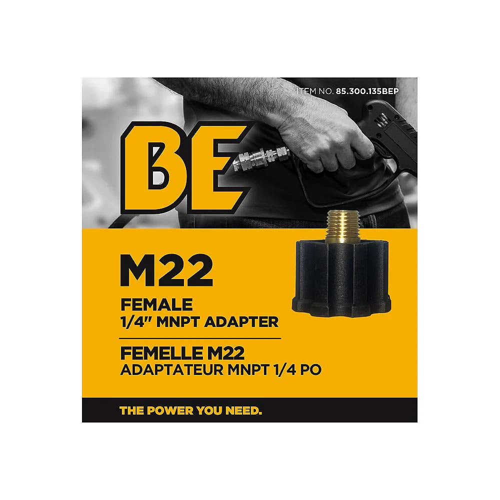 BE M22 Female 3/8in MNPT Fitting