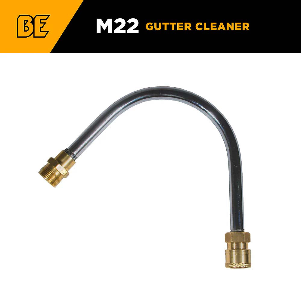 BE Gutter Cleaner Pressure Washer Wand Attachment with M22 Fitting