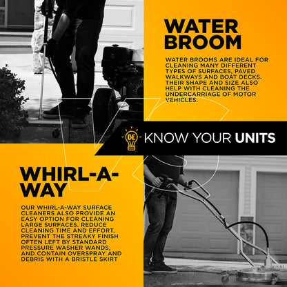 BE 14in Whirl-A-Way Surface Cleaner Pressure Washer Attachment