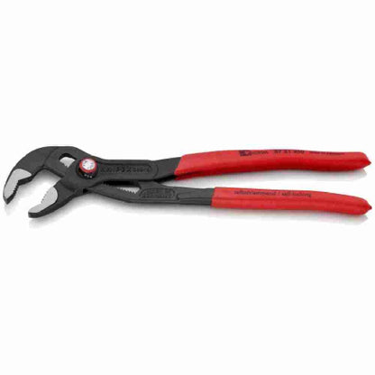 Knipex 8721250SBA 10 inch Cobra QuickSet Water Pump Plier showing with open jaws