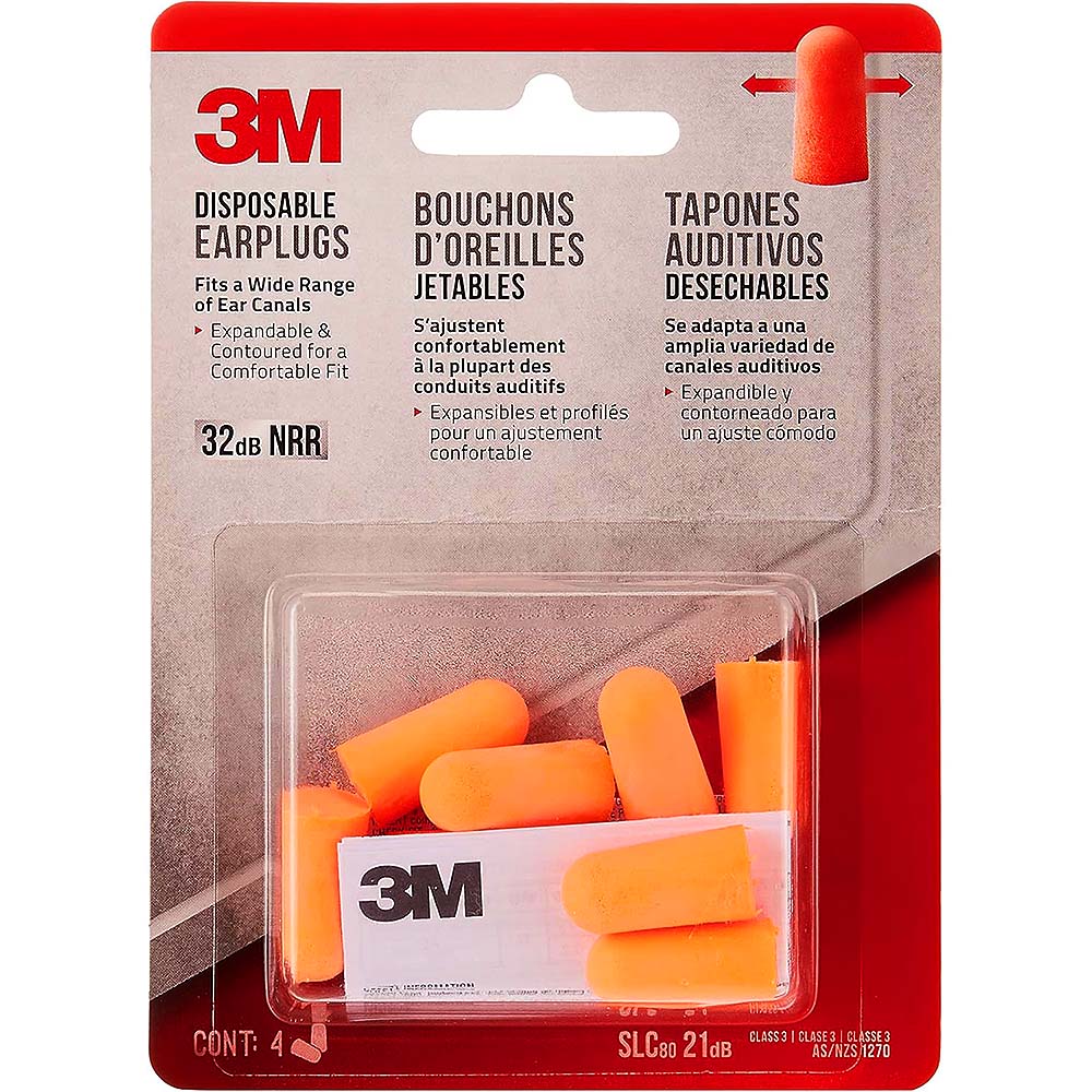3M Lawn and Garden Disposable Earplugs - 4 Pairs