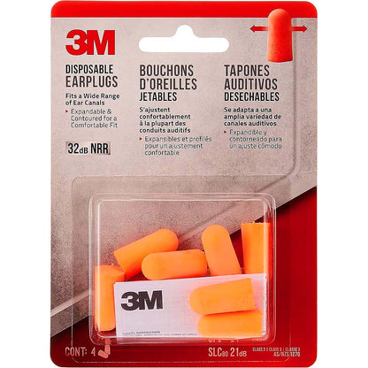 3M Lawn and Garden Disposable Earplugs - 4 Pairs